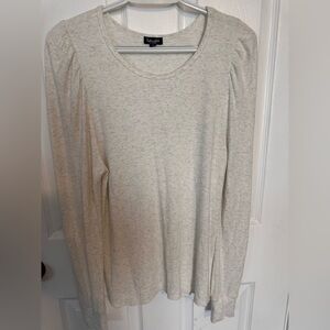 Splendid Off-White Long Sleeve Top